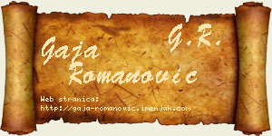 Gaja Romanović vizit kartica